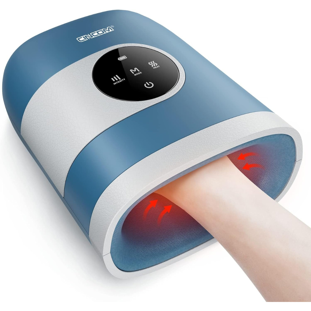 Upgraded Rechargeable Hand Massager With Heat And Compression