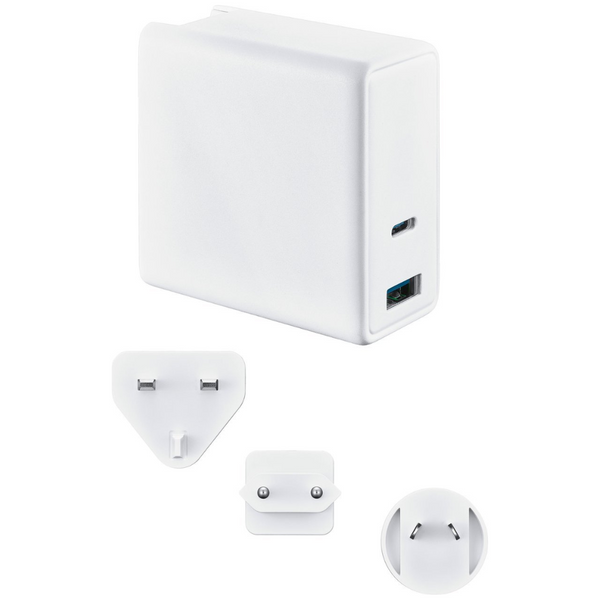 Insignia 72.5W 2-Port USB-C/USB Wall Charger With International Plugs