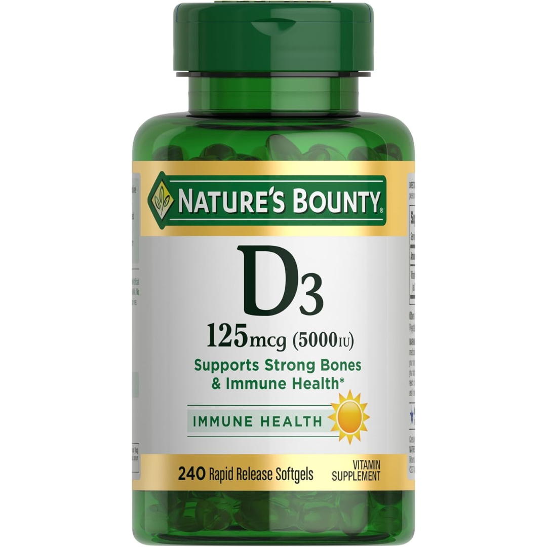 240-Count Vitamin D3 by Nature's Bounty 5000IU Softgels