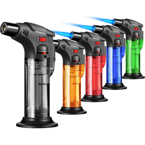 5-Pack Multi Utility Butane Refillable Mini Gas Torch Lighters (No Fuel)