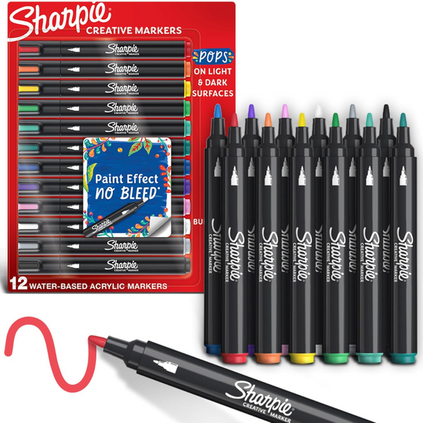 12-Pack Sharpie Acrylic Creative Markers