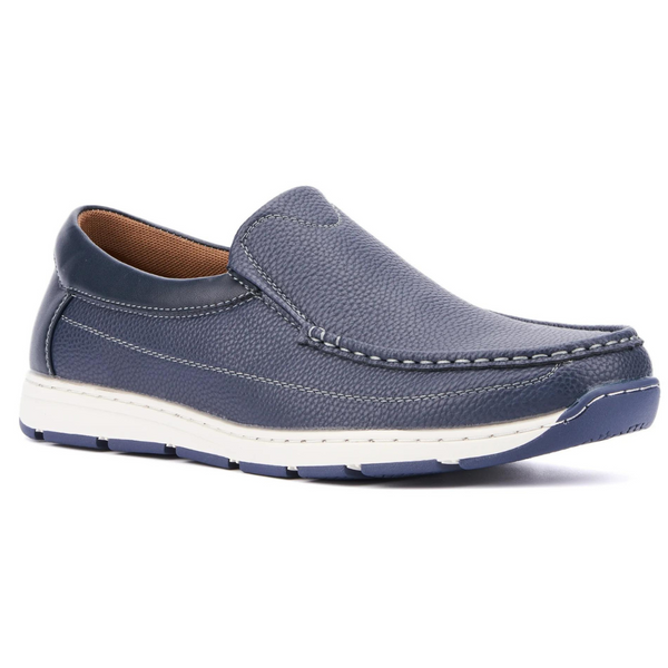 X Ray Men's Rex Slip On Casual Loafers (Navy)