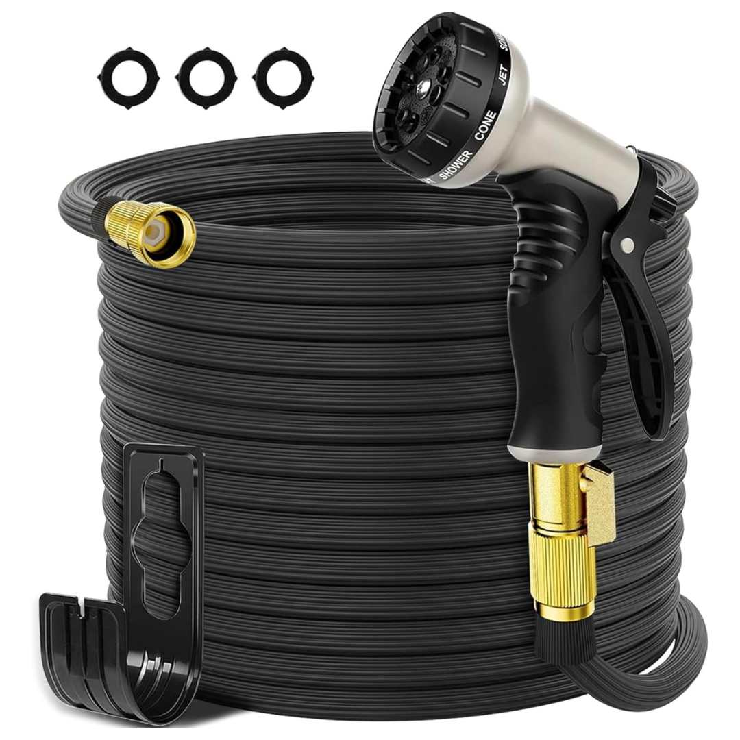 100ft Expandable Leak-Proof Water Hose With 10 Function Nozzle