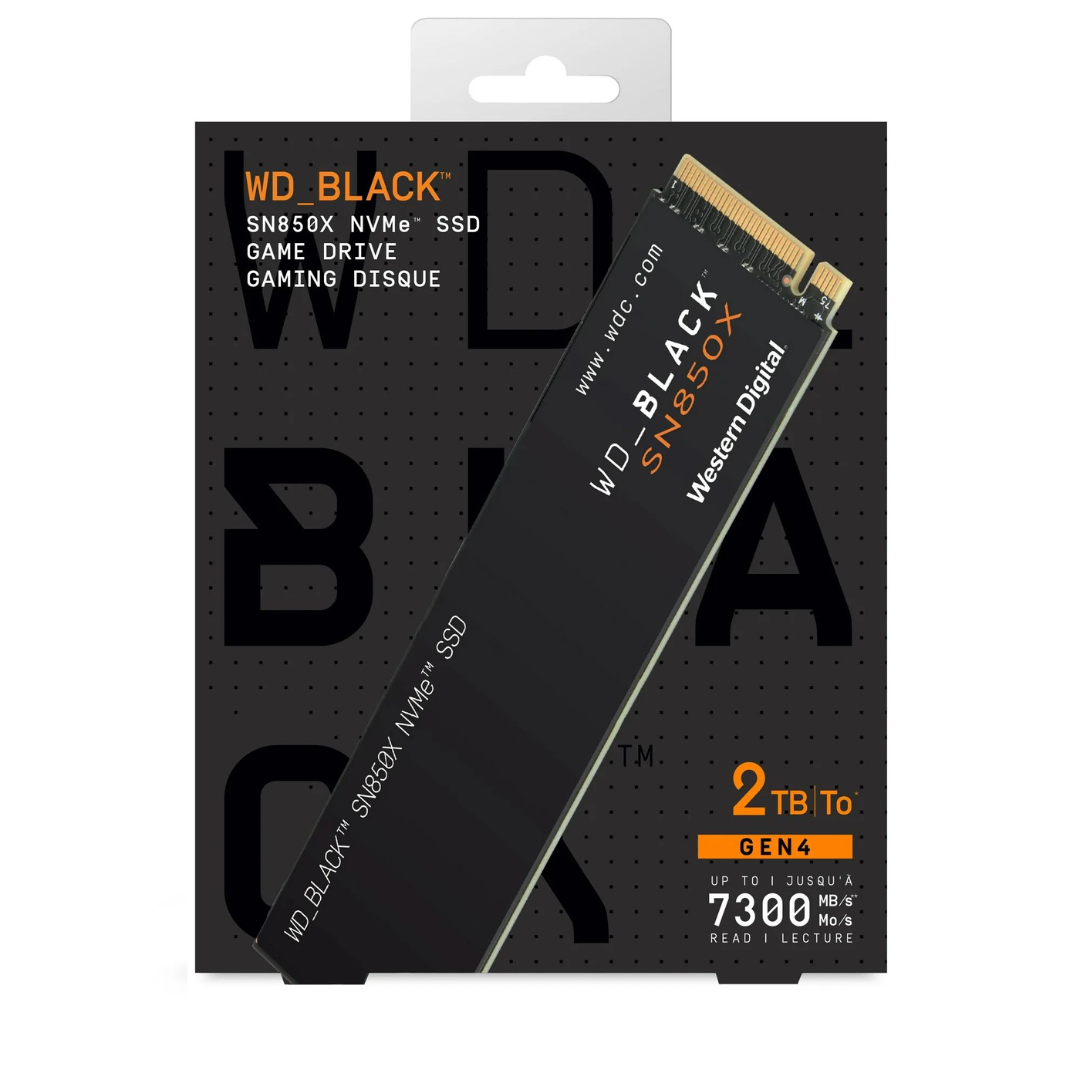 WD BLACK SN850X Gaming 2TB NVMe M.2 2280 PCIe Gen4x4 Internal SSD