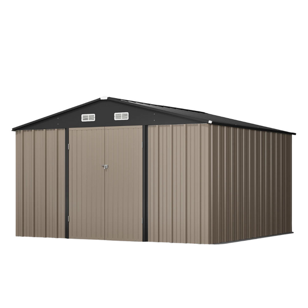 Patiowell Size Upgrade 10ft x 10ft Outdoor Storage Metal Shed