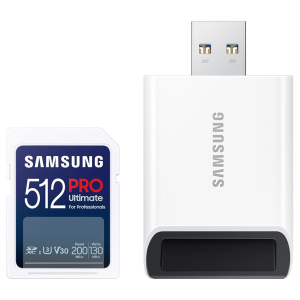 Samsung PRO Ultimate 512GB SDXC Card With Card Reader