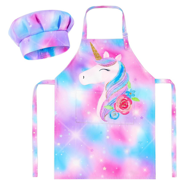 MHJY Kids Apron And Chef Hat Set