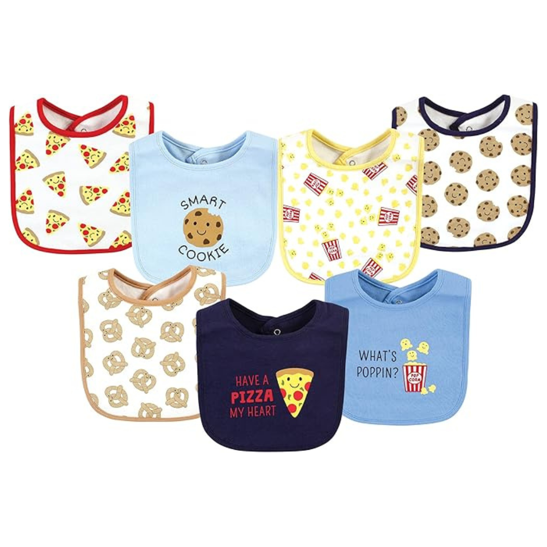 Hudson Baby Unisex BabyCotton Bibs (7 Pack)