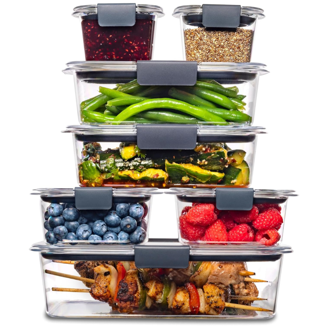 Rubbermaid Brilliance BPA Free Food Storage Containers With Lids