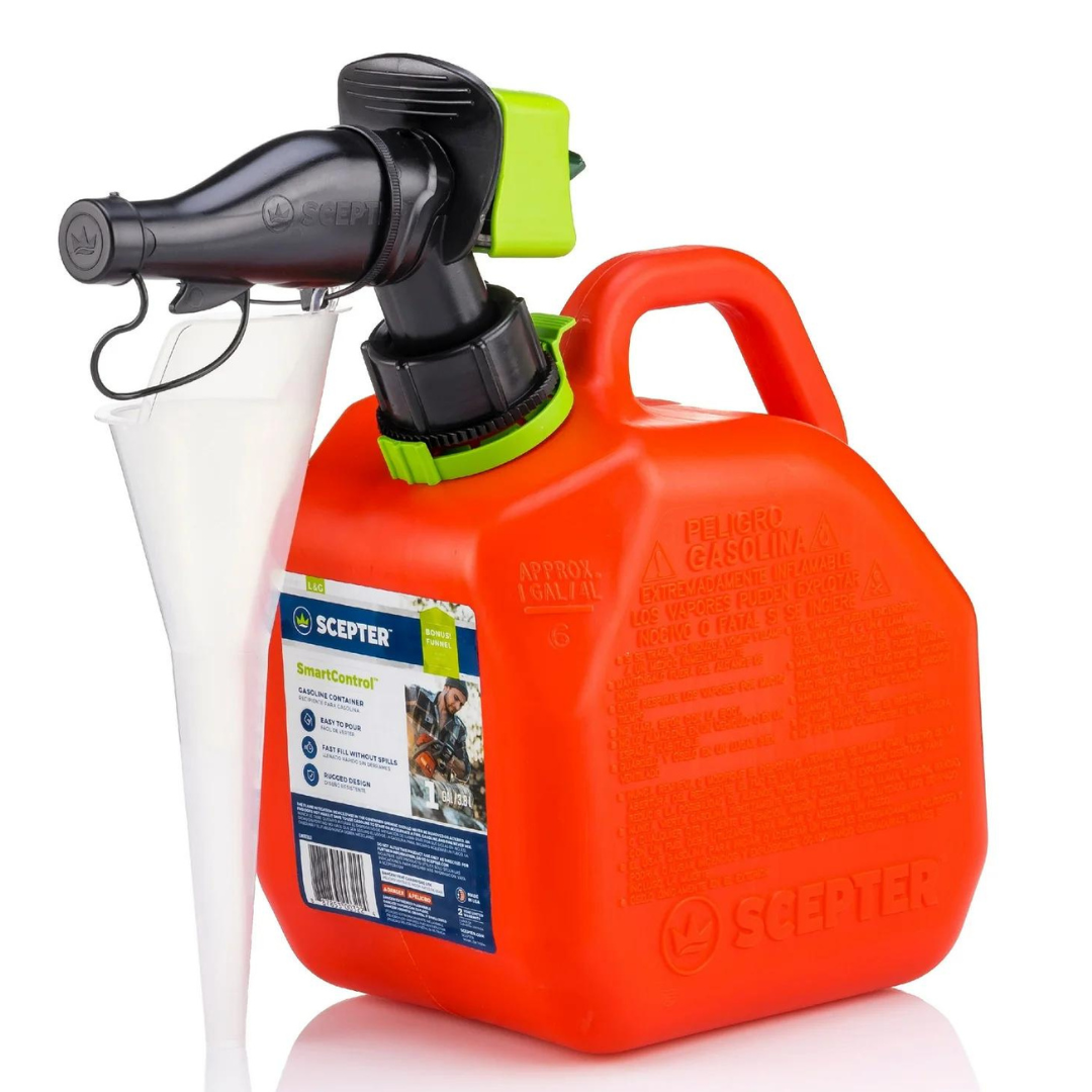 Scepter 1 Gallon SmartControl Gas Can With Funnel