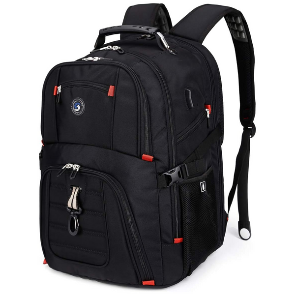 Shrradoo 52L 17" Travel Laptop Backpack With USB Charging Port