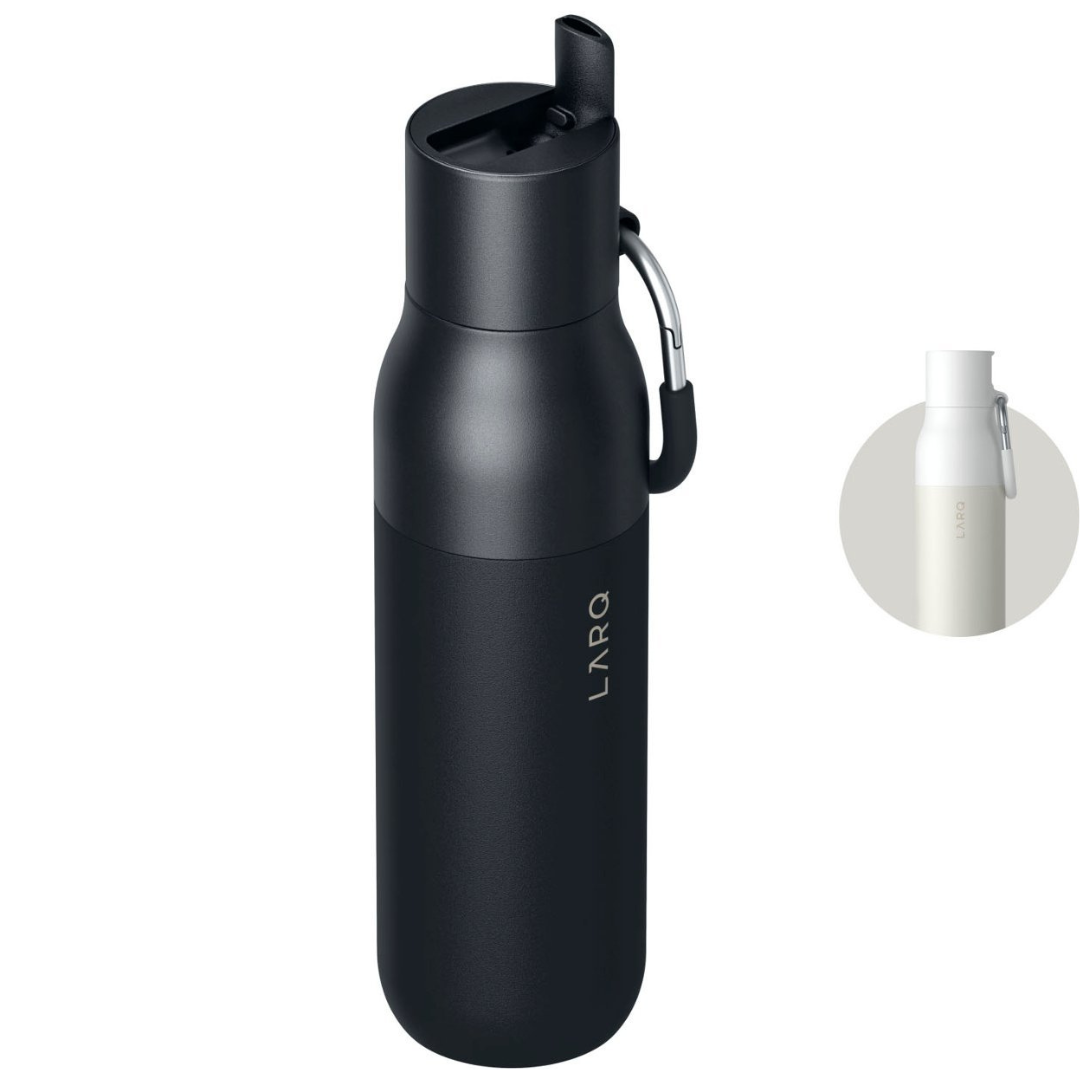 LARQ Flip Top 25 Oz Insulated Stainless Steel Water Bottle With Straw