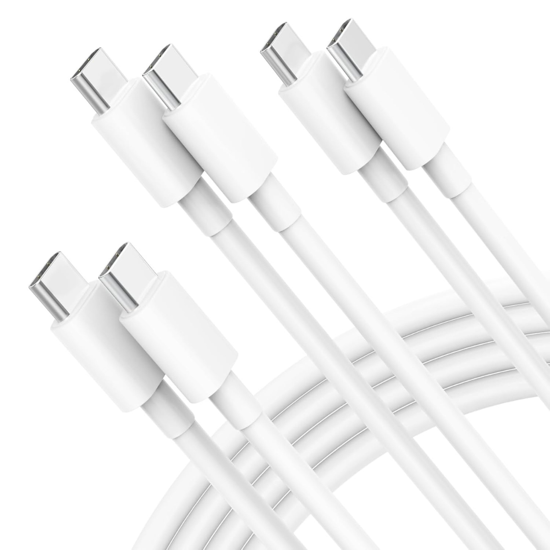 3-Pack 60w Fast Charging 6ft USB-C To USB-C Cables