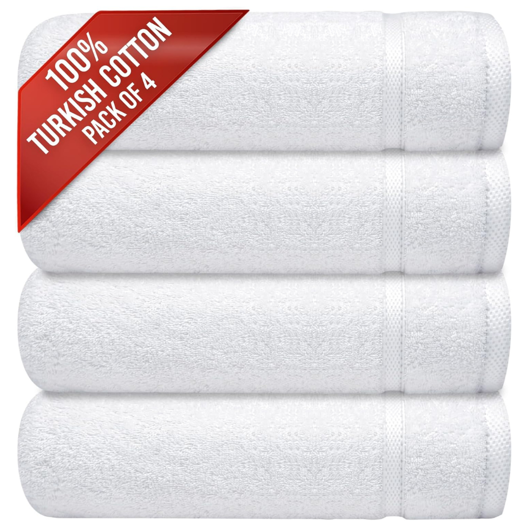 4-Pack Highly Absorbent & Quick Dry Wash Cloths (12" x 12")