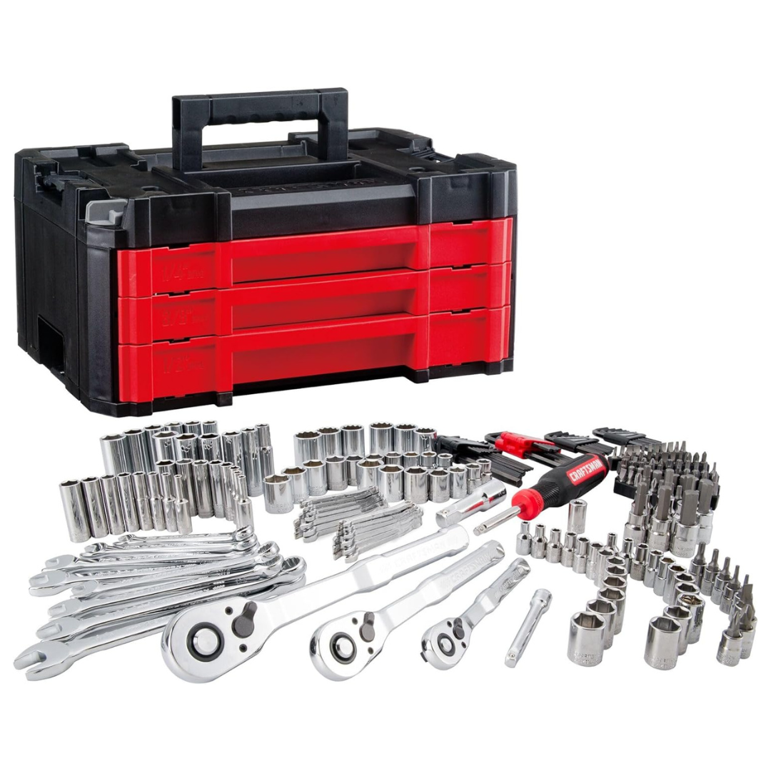 230-Piece Craftsman Versastack Mechanics Tool Set (1/4", 3/8" & 1/2" Drive)