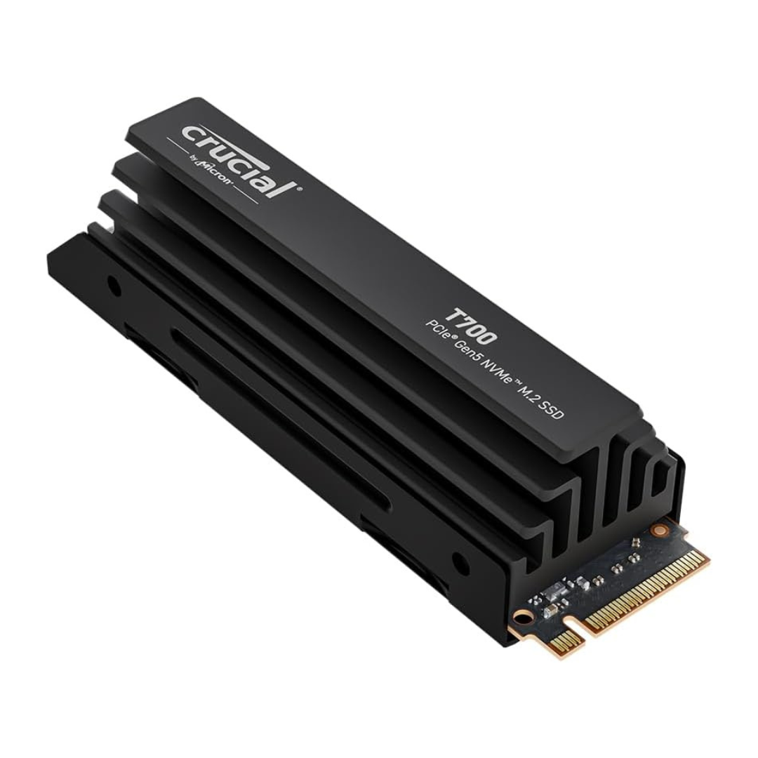 Crucial T700 4TB NVMe M.2 2280 PCIe Gen5x4 Internal SSD With Heatsink