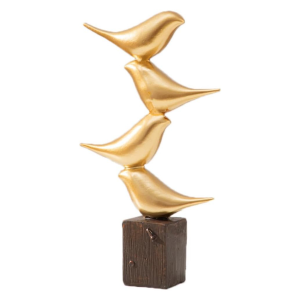 Anding Modern Decorative Gold Bird Statue (Gold)