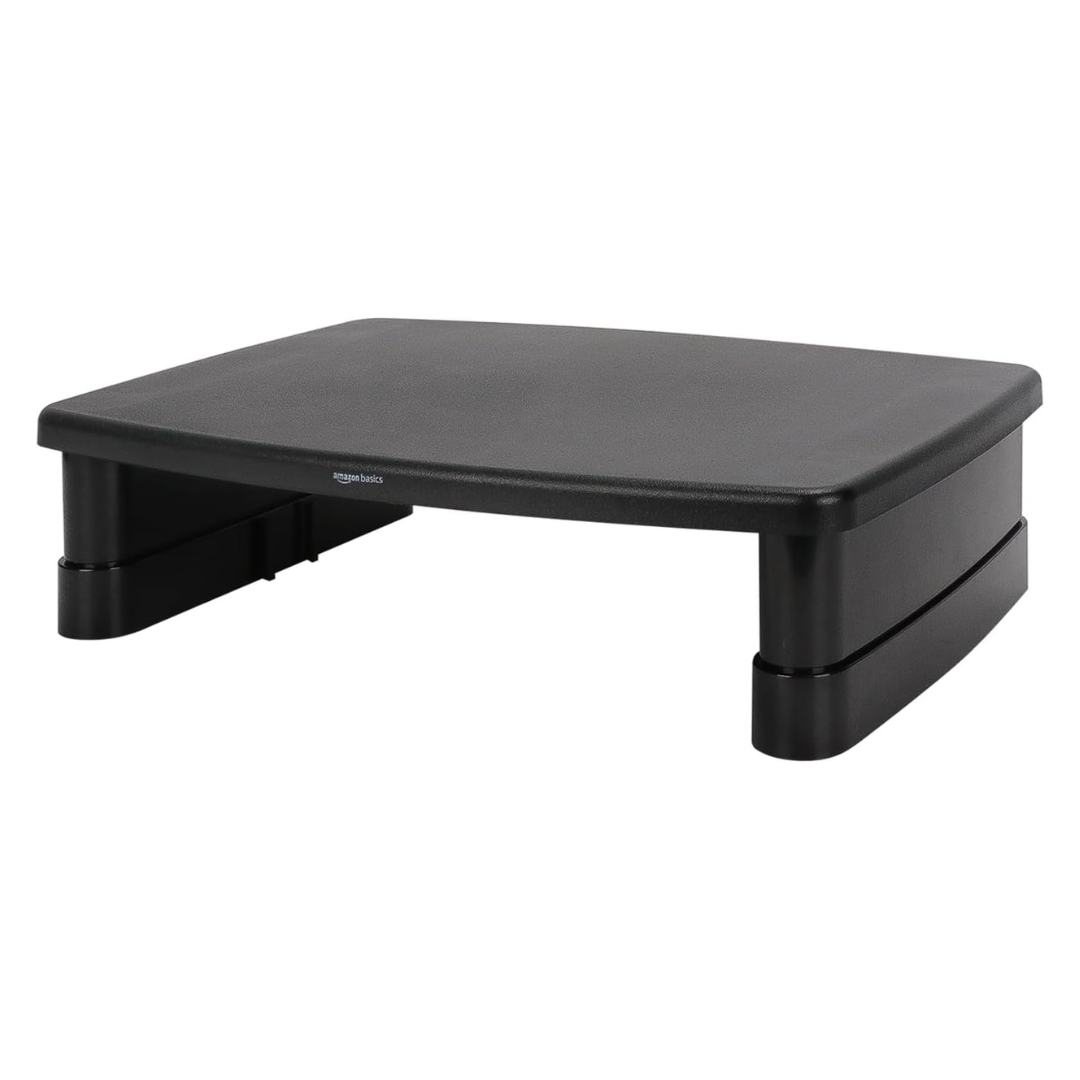 Amazon Basics Adjustable Computer Monitor Riser Desk Stand