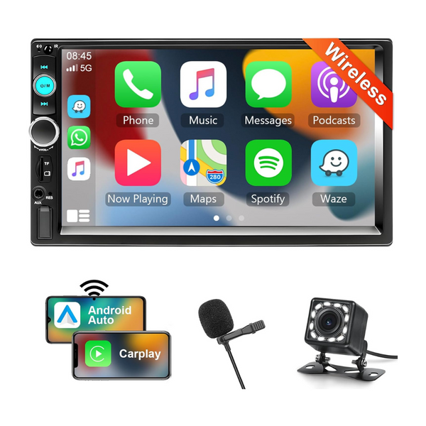 Upgrade 7" HD Android Auto Touchscreen Bluetooth Car Radio