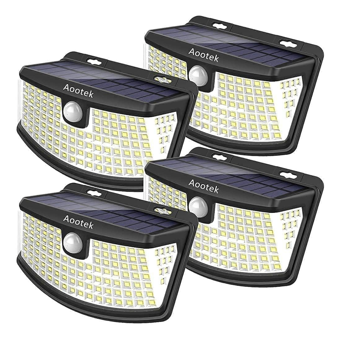 4-Pack Aootek Solar Lights 120 LEDs With Lights Reflector