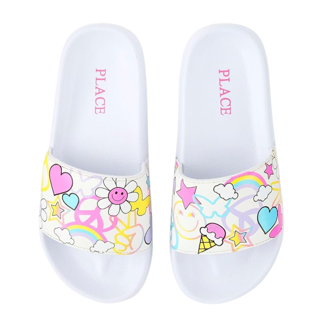 The Children's Place Girls Everyday Slip On Slide Sandals