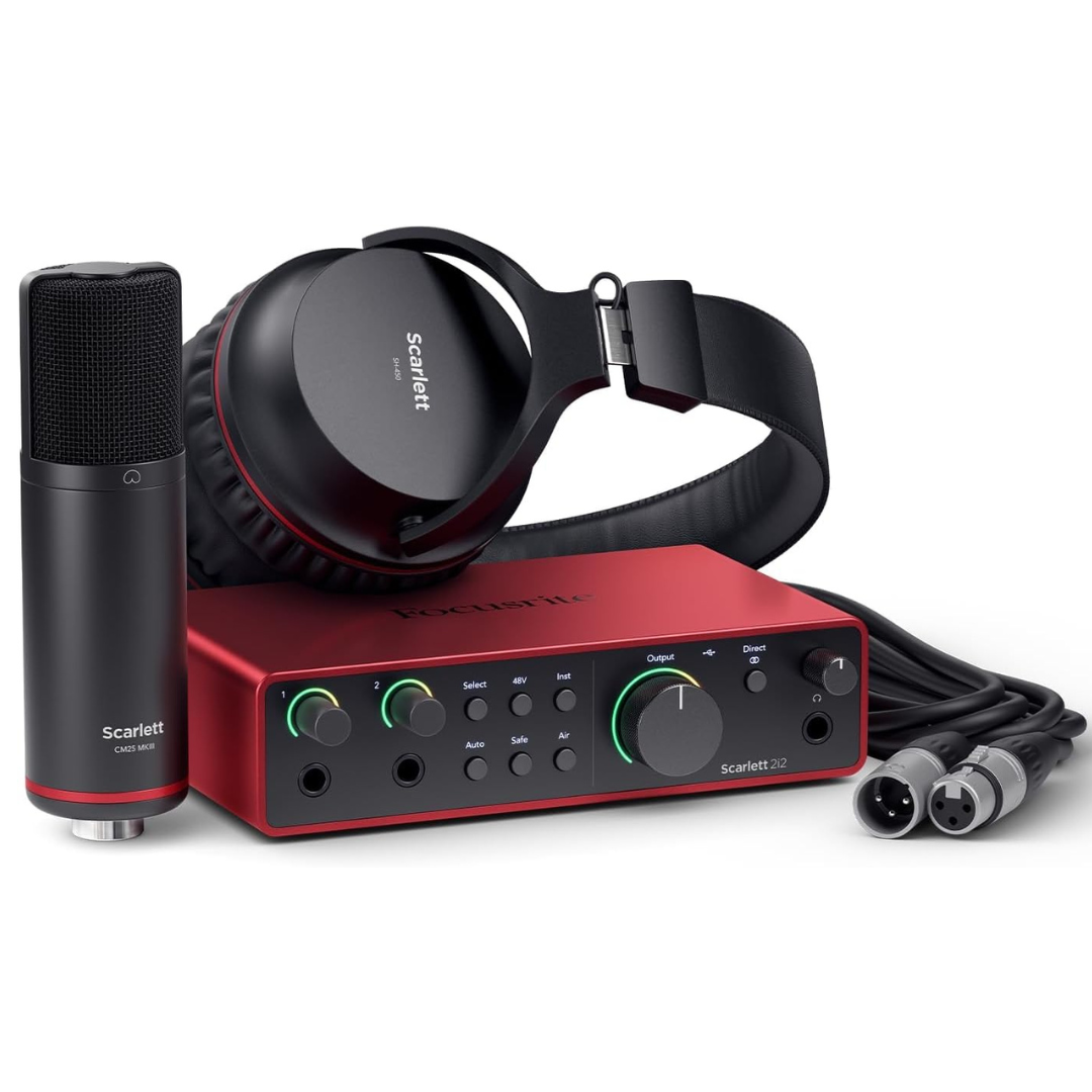 Focusrite Scarlett 2i2 Studio 4th Gen USB Audio Interface Bundle