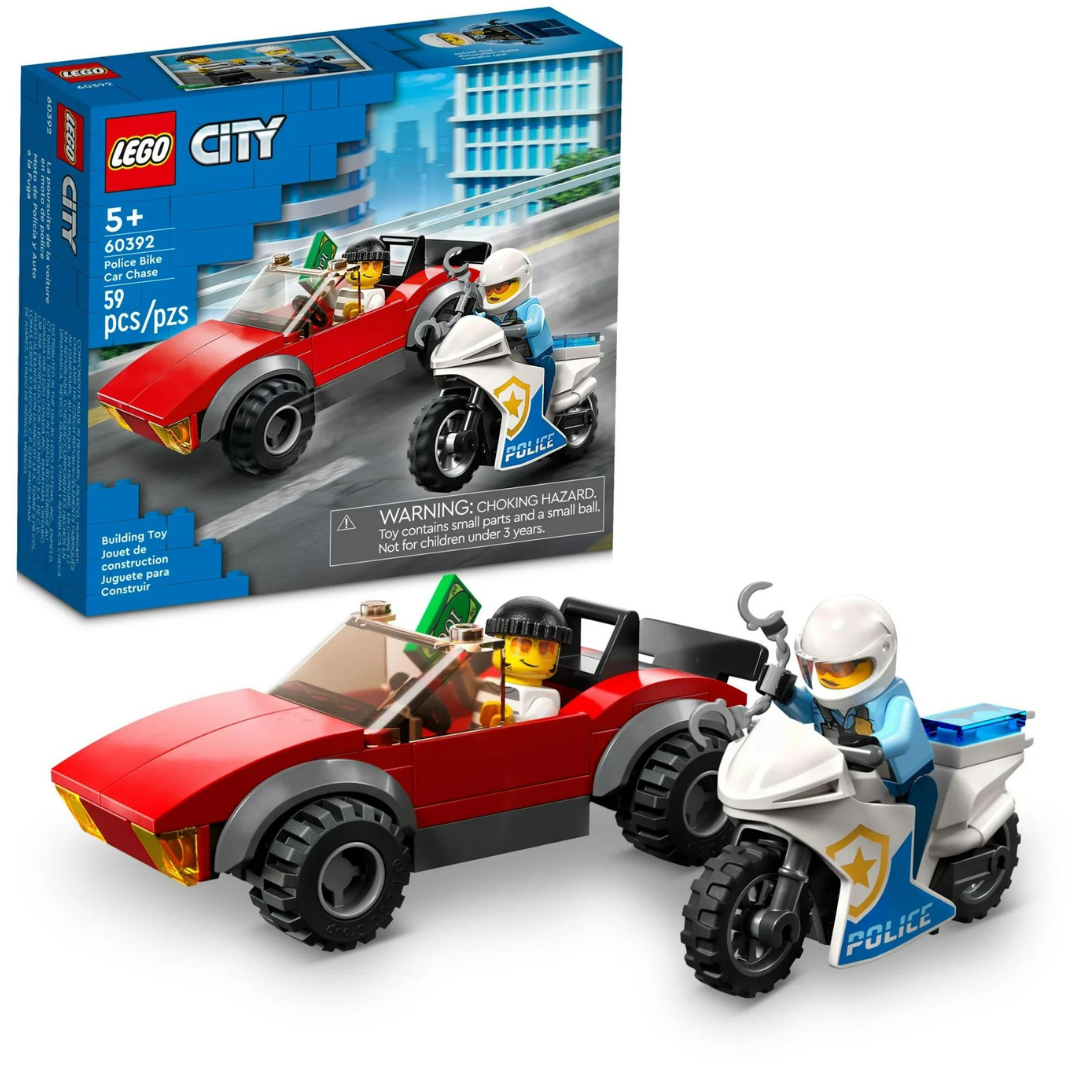 LEGO City Police Bike Car Chase 60392 Toy With Motorbike Toys