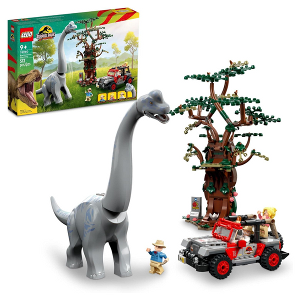 512-Piece LEGO Jurassic Park Brachiosaurus Discovery With Jeep Toy (76960)