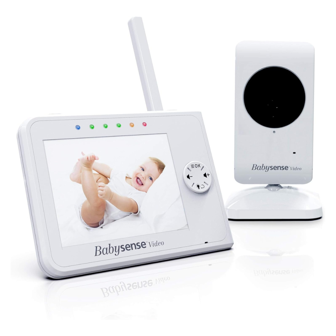 Babysense 3.5″ Screen Video Baby Monitor With Camera And Audio, Night Light, Two-Way Audio, Zoom, Night Vision, Lullabies