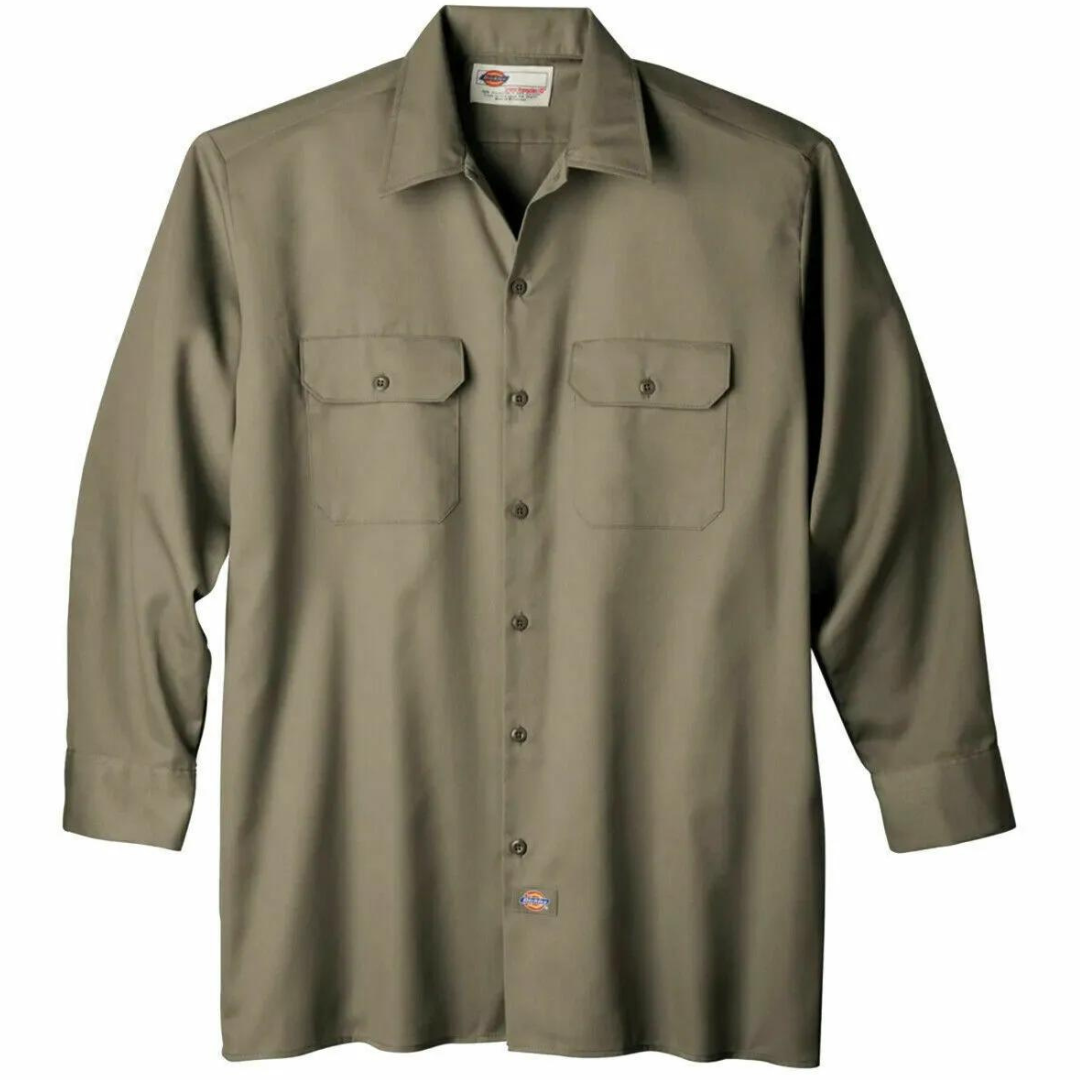 Dickies Men's Long Sleeve Workshirt (Khaki)