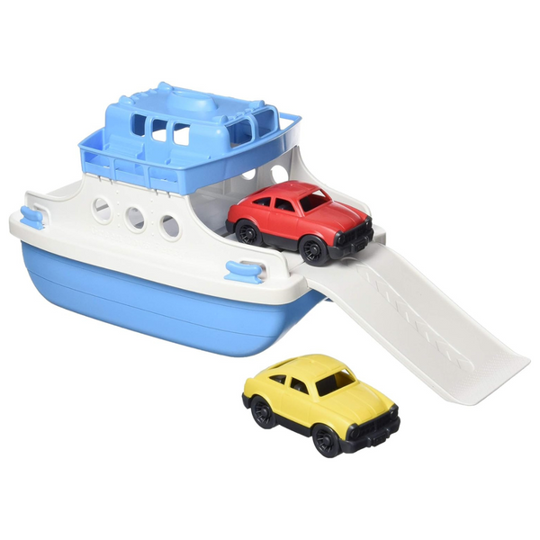 Green Toys Ferry Boat Bathtub Toy With Mini Cars