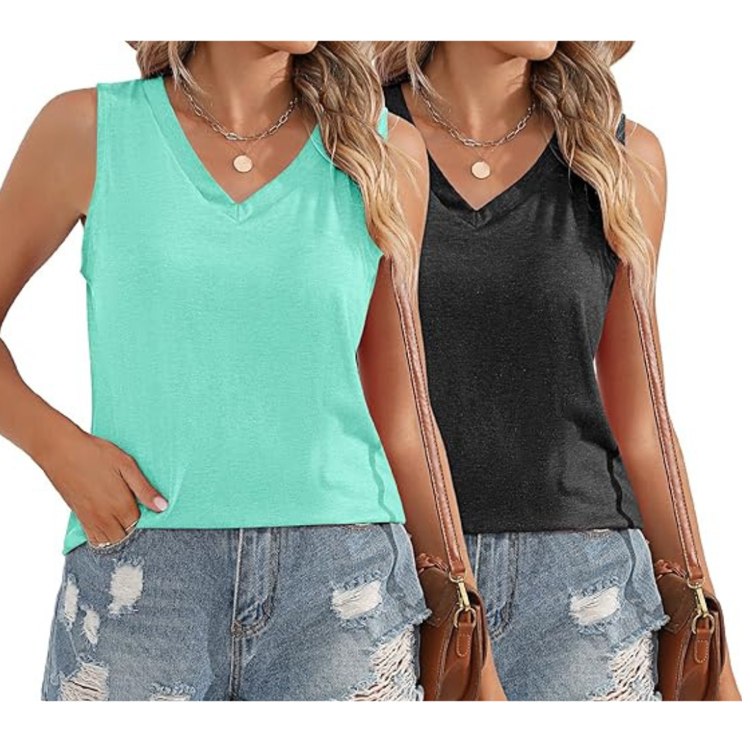 2 Pack Women's Loose Fit Tank Tops