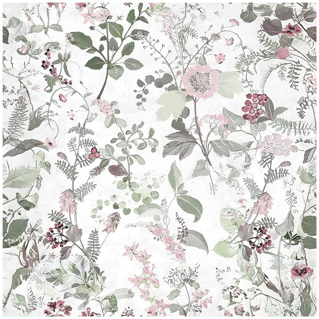 Boho Peel And Stick Floral Self Adhesive Removable Wallpaper