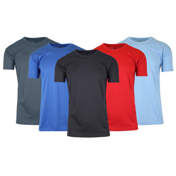 4-Pack Men's Moisture Wicking Wrinkle Free T-Shirt