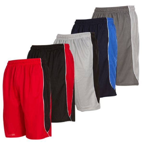 5-Pack Men's Athletic Performance Shorts with Pockets (S-3X)