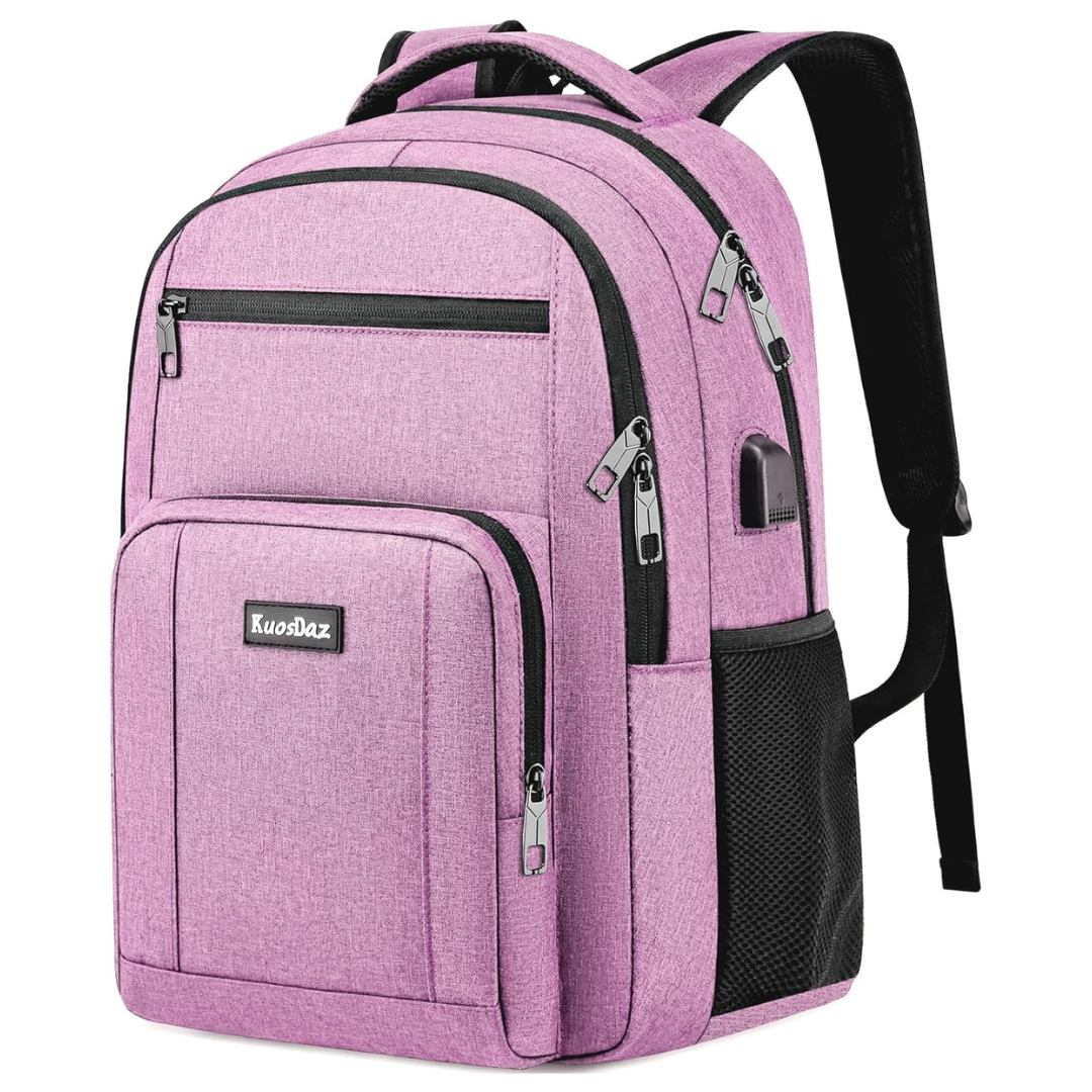 Unisex Water Resistant Backpack With USB Charger Port