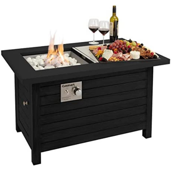 Cuisinart 2-in-1 40,000 BTU Burner Push to Start Ignition Patio Fire Pit Table