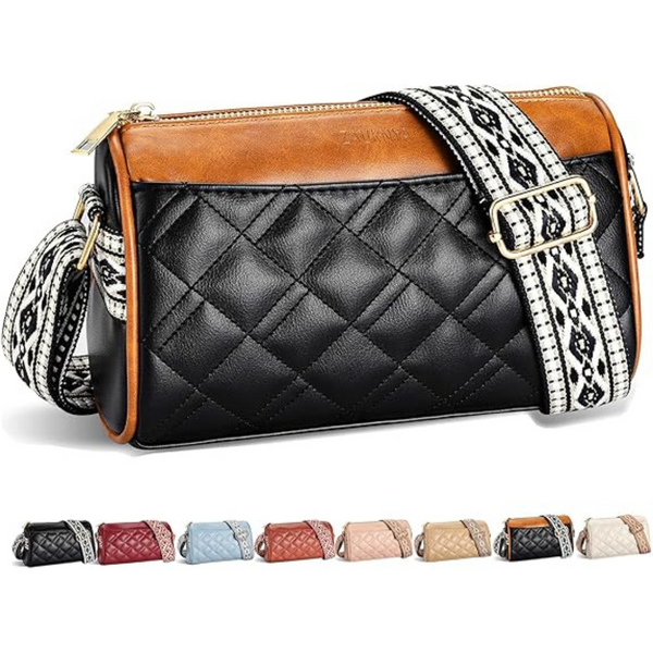 Quilted Vegan Leather Cross body Purses (Various)