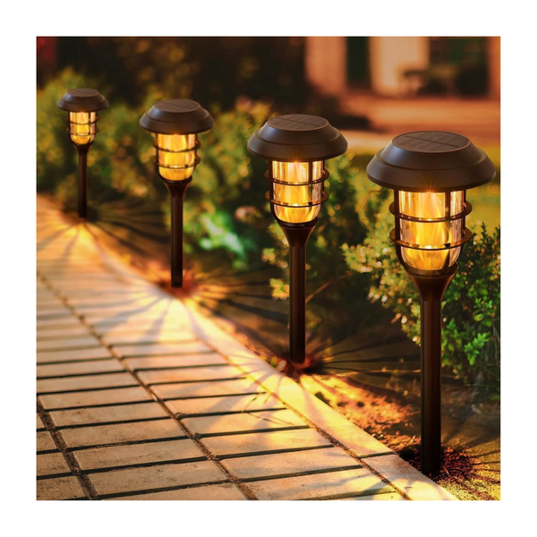 6-Pack Solar Powered Pathway Lights For Outside