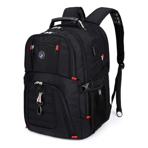 Shrradoo 52L 17" Travel Laptop Backpack With USB Charging Port