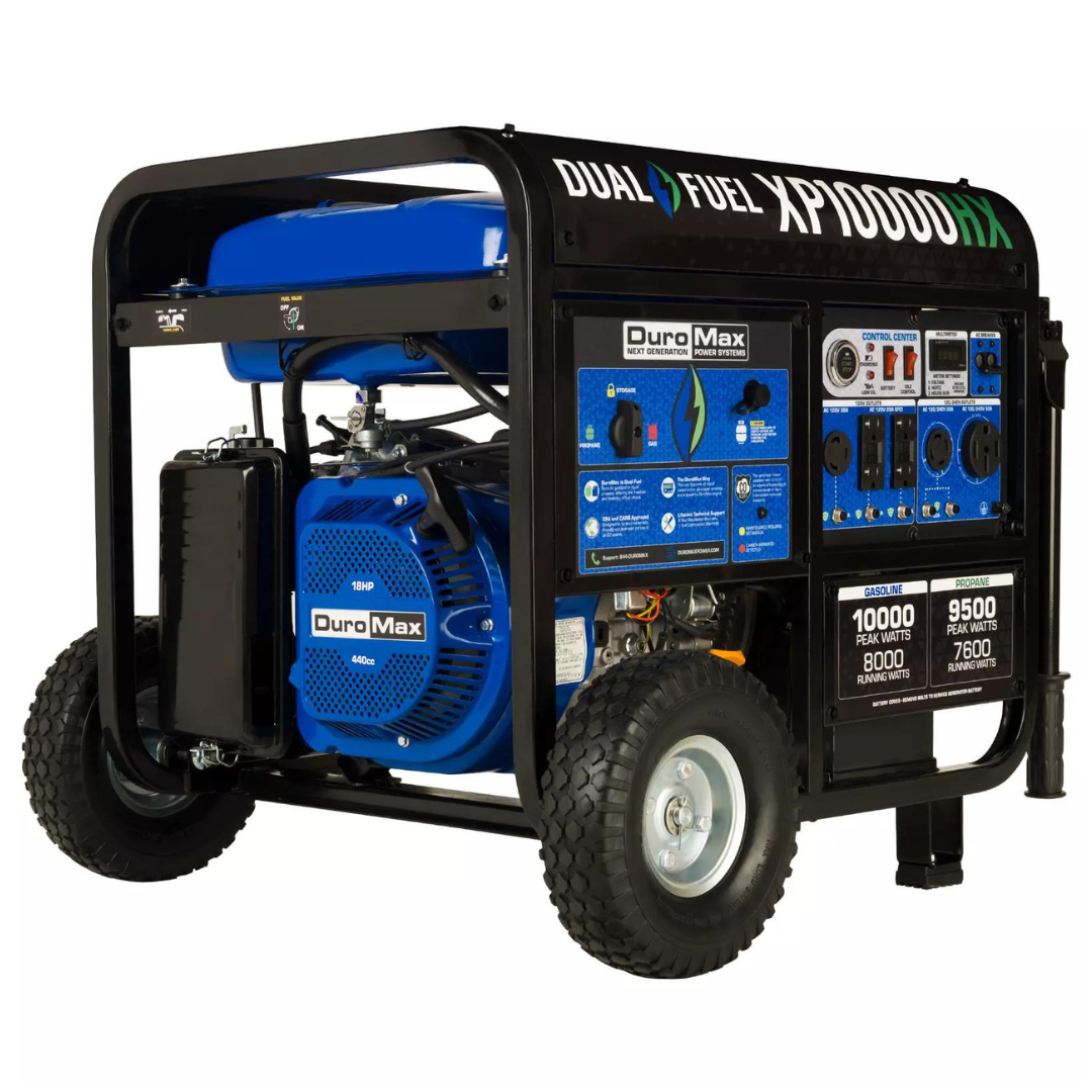 DuroMax XP10000HX 10000 Watt Dual Fuel Portable Generator