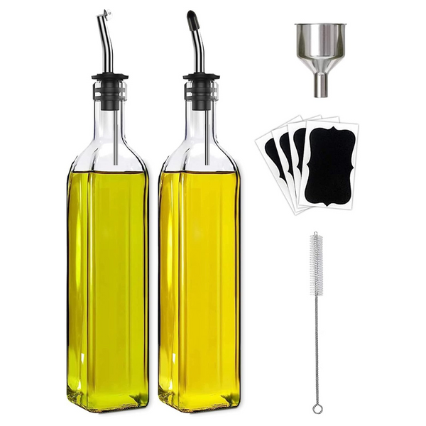 2-Piece Leaflai Olive Oil Dispenser Bottle Set