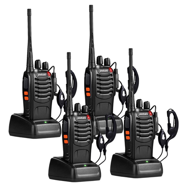 Set Of 4 Pxton Long Range Rechargeable Walkie Talkies