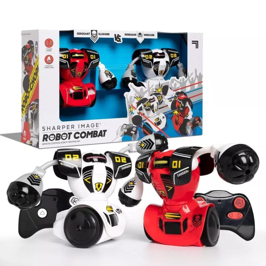 2-Piece Sharper Image RC Robot Fighting Set Playset LED Toys For Kids