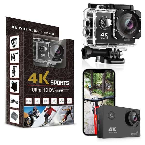 Sponsored: FREEZE2TRIM Pro Xtreme 4K Action Camera – Ultra HD Waterproof Camera Video Camera With Wi-Fi, 170° Wide Angle Lens, Image Stabilization, Multiple Mounting Options – Perfect Underwater Camera Snorkeling