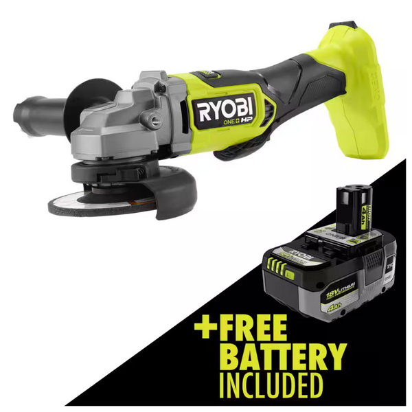 RYOBI ONE+ HP 18V Brushless Cordless 4-1/2 In. Angle Grinder