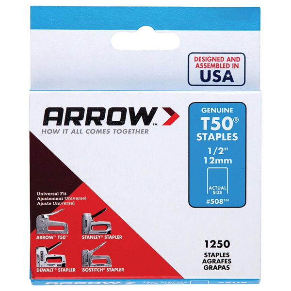 1250-Count Arrow Heavy Duty 1/2 Inch T50 Staples