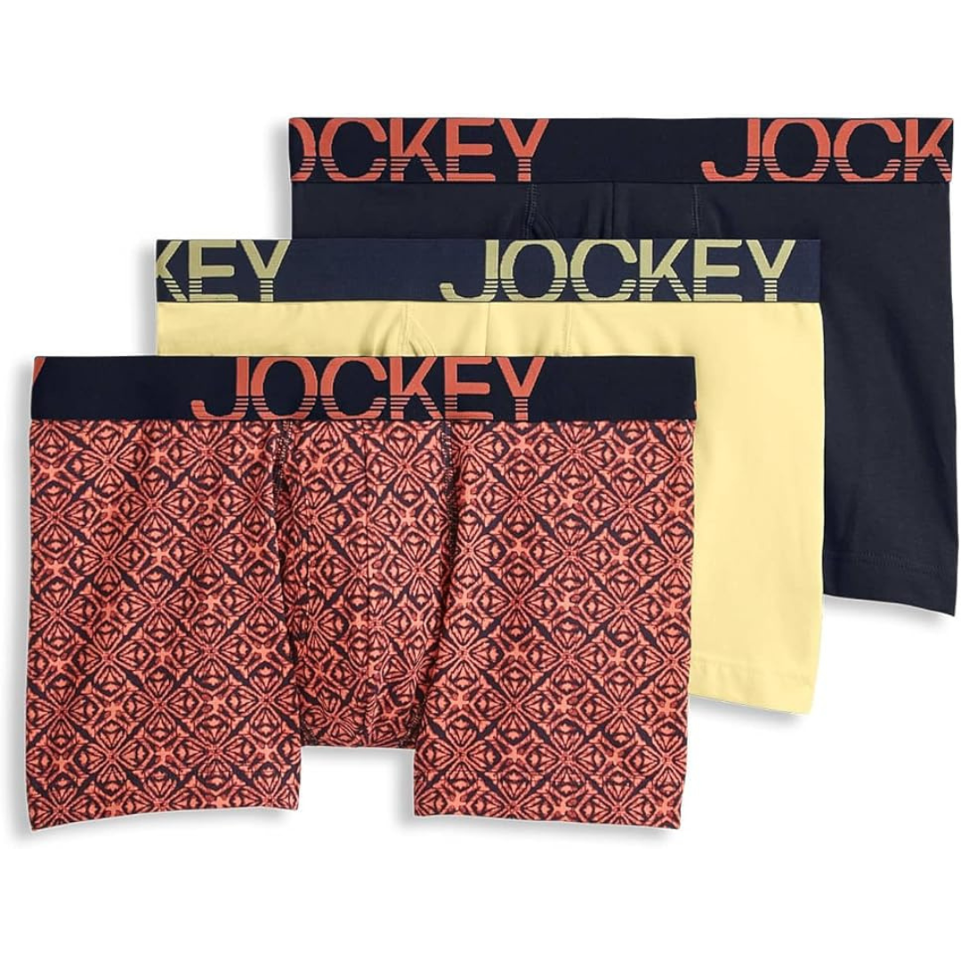 3-Pack Jockey Men's Underwear ActiveStretch 4" Boxer Brief (Various)