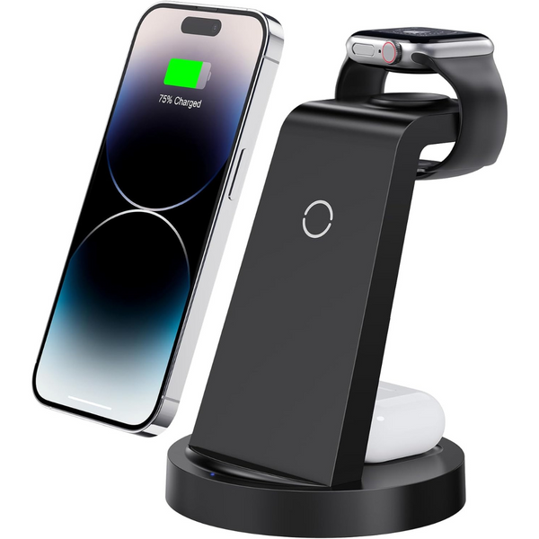 Anlmz 3-In-1 Wireless IPhone/AirPods/Apple Watch Charging Station