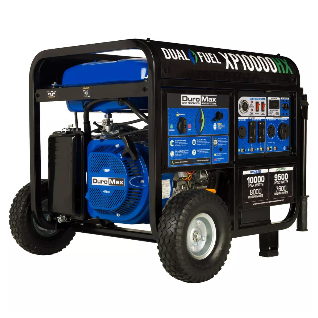 DuroMax XP10000HX 10000 Watt Dual Fuel Portable Generator